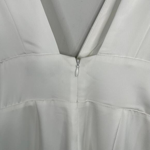 Lulus Ultimate Allure Ivory Satin Wide-Leg Jumpsuit - Picture 8 of 9